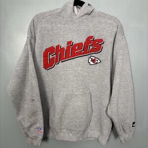 Vintage Y2K Kansas City Chiefs Hoodie Puma KC Arrowhead Grey Medium 2000